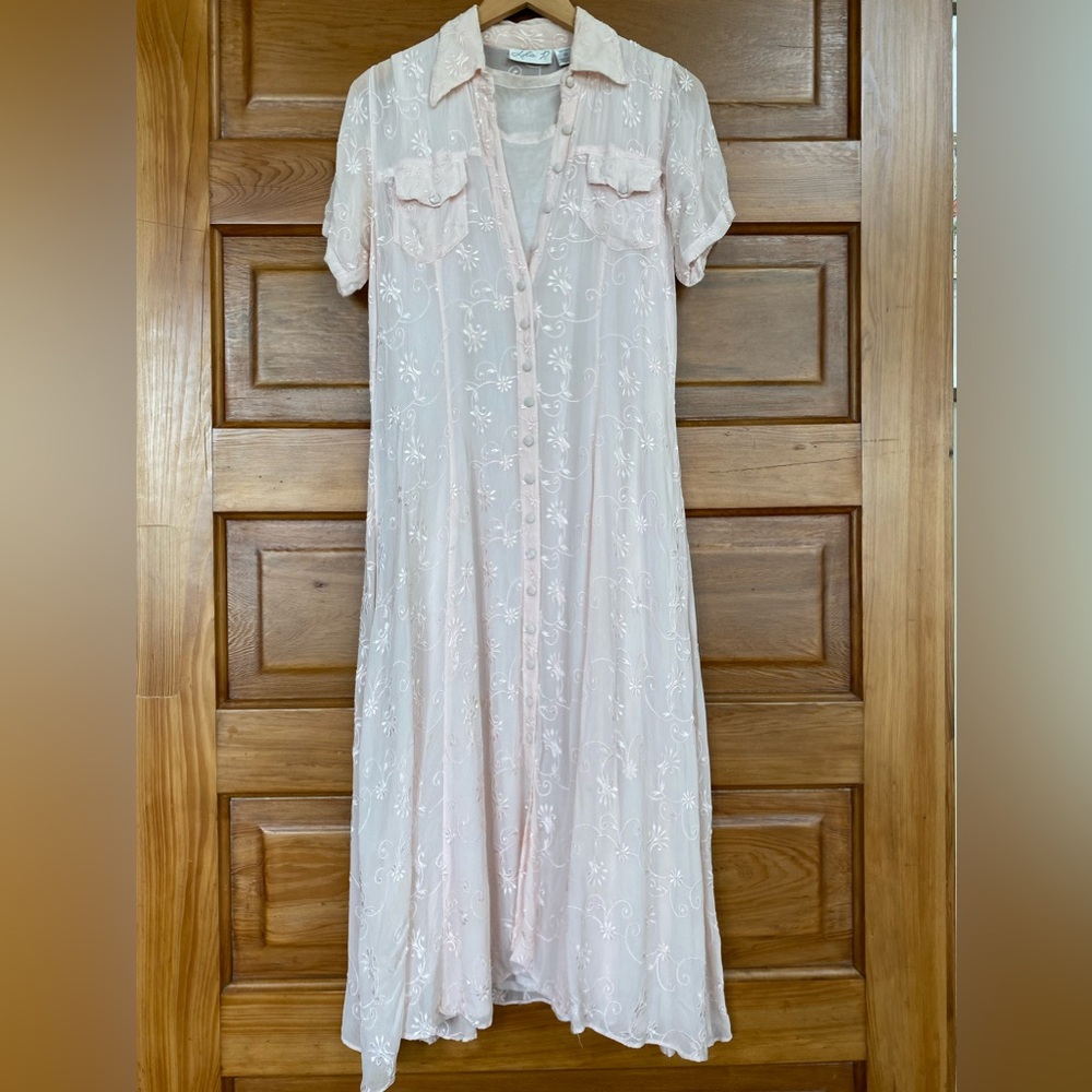 Vintage Lola P sz M pink dress
